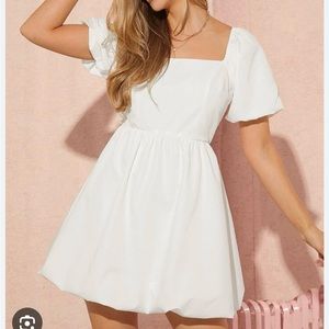 Shein White Babydoll Dress